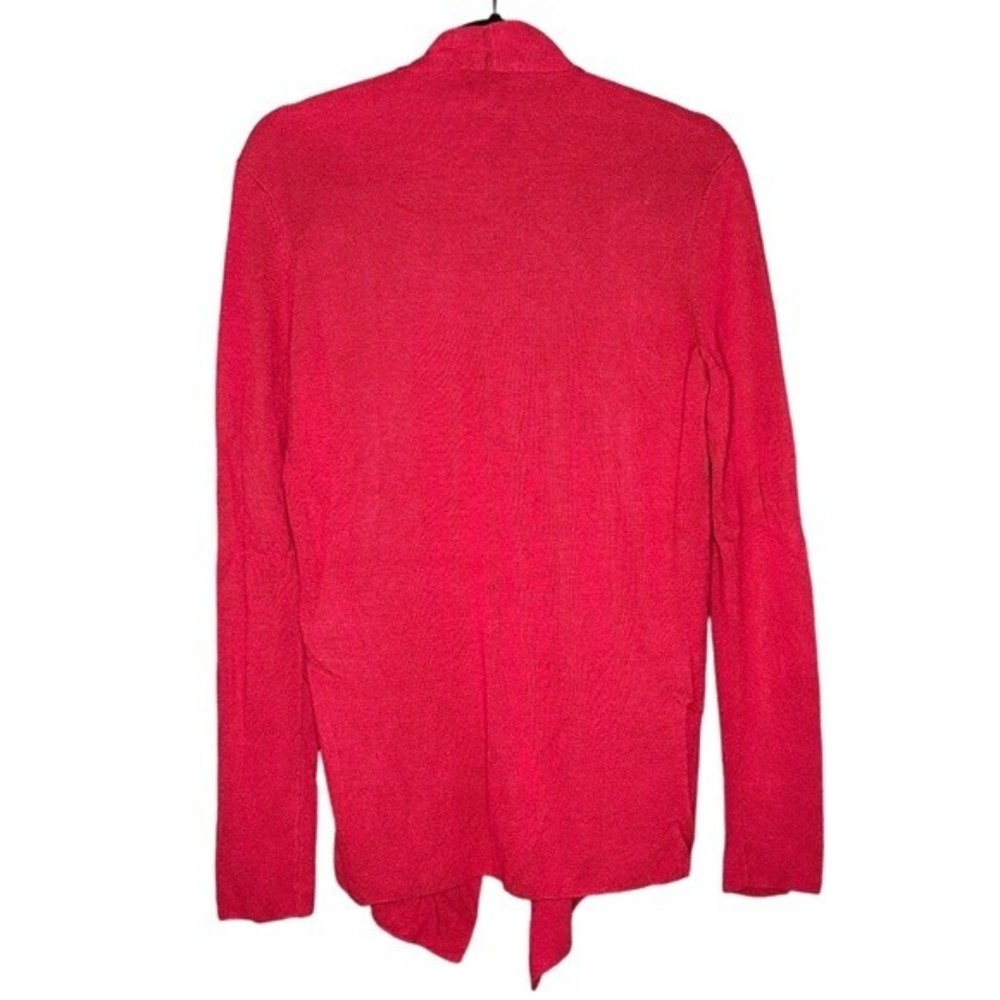 Eileen Fisher Raspberry Red Open Front Cardigan T… - image 2